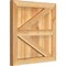 Ekena Millwork Framed Board-n-Batten Shutters w/Z-Bar, Rough Sawn Western Red Cedar, 21 1/2W x 21H, PR RBF06Z21X021RWR - alternate 4